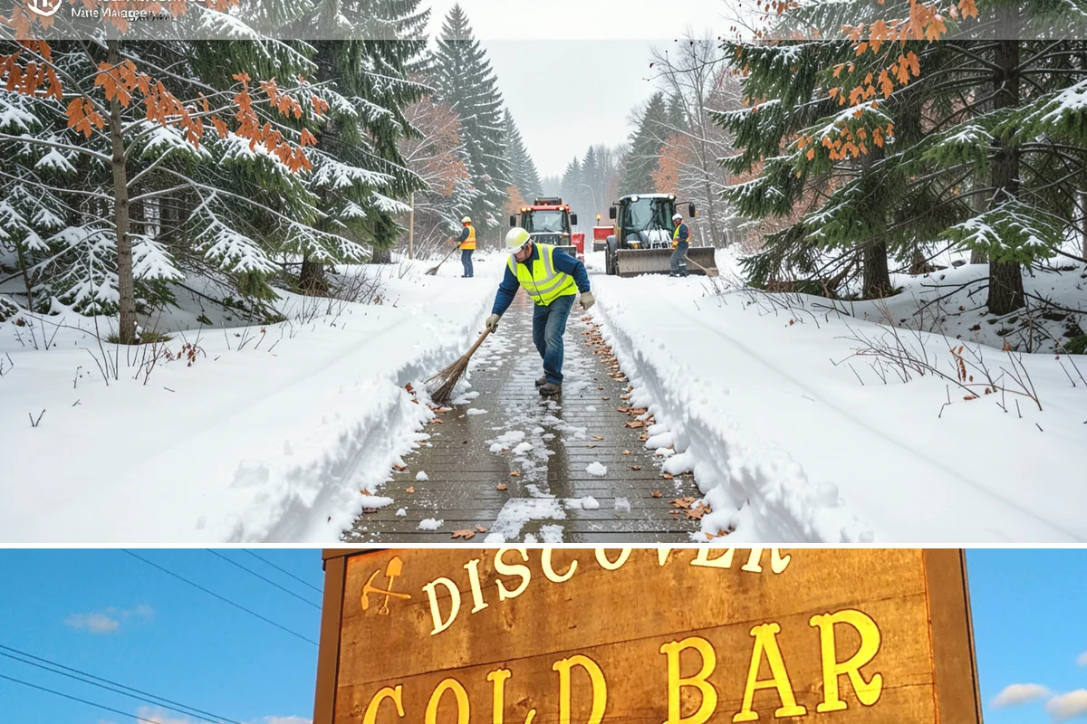 Fitness Center Sidewalk Clearing in Gold Bar, Snohomish County, WA - Fitness center demand peaks from December through February, when pre-dawn arrivals meet the coldest, most glazed walks of the day.