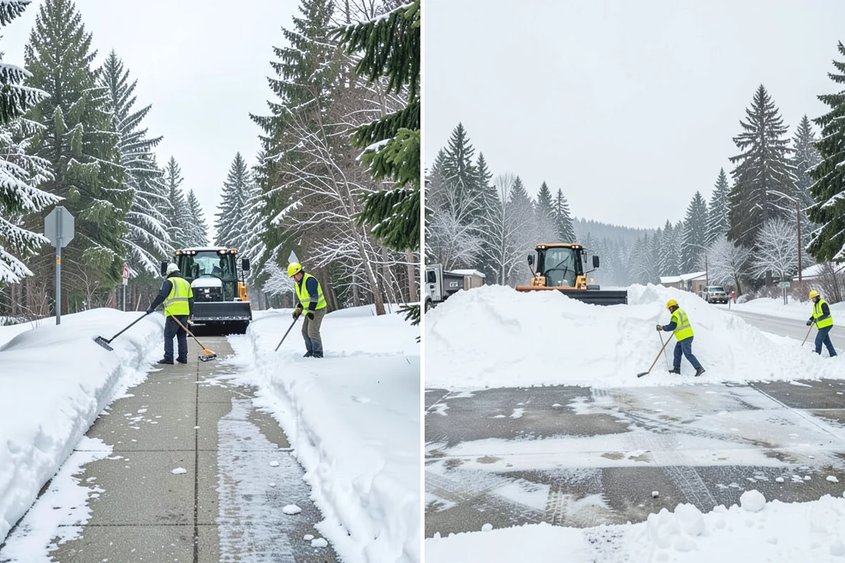 Fitness Center Sidewalk Clearing in Hamilton, Skagit County, WA - Clear the entrance and approach before the earliest opening