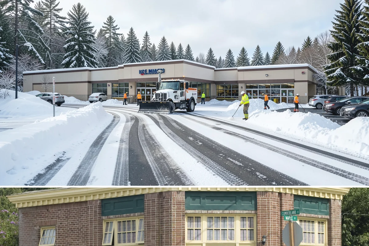 Fitness Center Sidewalk Clearing in Hamilton, Skagit County, WA - Fitness center demand peaks from December through February, when pre-dawn arrivals meet the coldest, most glazed walks of the day.
