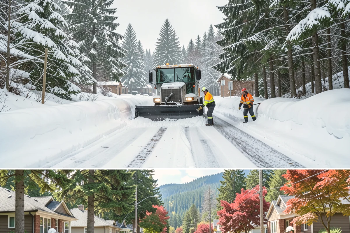 Fitness Center Sidewalk Clearing in Hunts Point, King County, WA - Fitness center demand peaks from December through February, when pre-dawn arrivals meet the coldest, most glazed walks of the day.