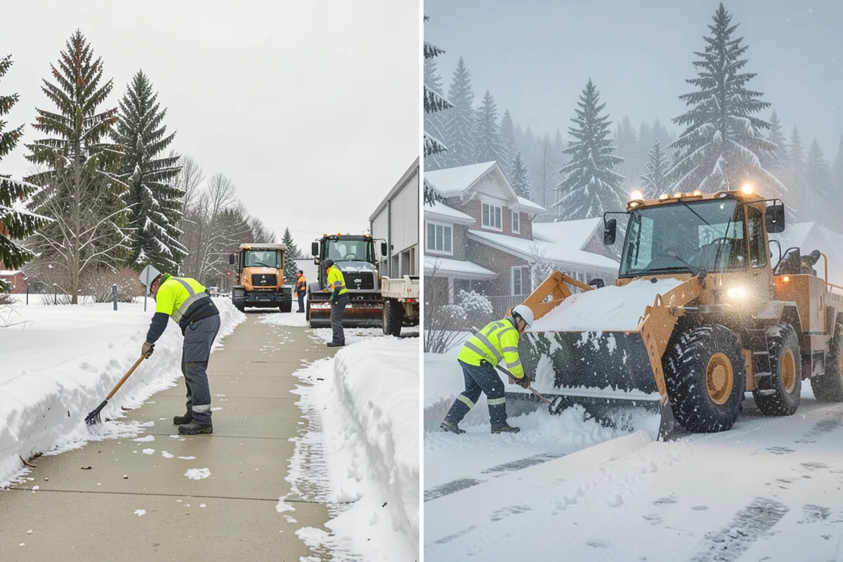 Fitness Center Sidewalk Clearing in Kent, King County, WA - Clear the entrance and approach before the earliest opening