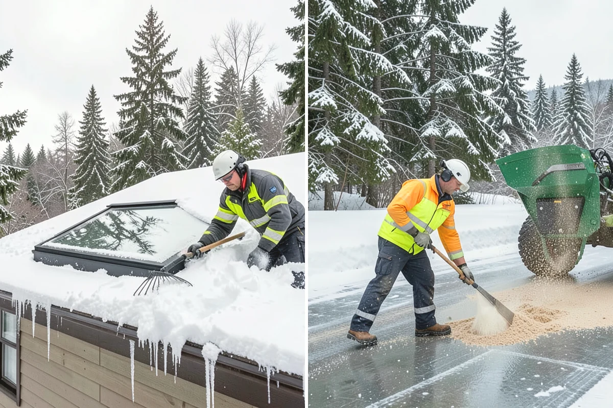 Fitness Center Sidewalk Clearing in Lake Stevens, Snohomish County, WA - Clear the entrance and approach before the earliest opening