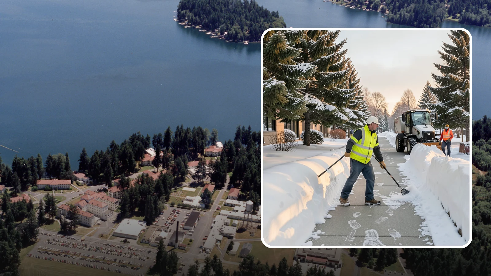 Fitness Center Sidewalk Clearing in Lakewood, Pierce County, WA - Early-hours entrance sidewalk clearing for Western Washington fitness centers, keeping the walk safe for members arriving before...