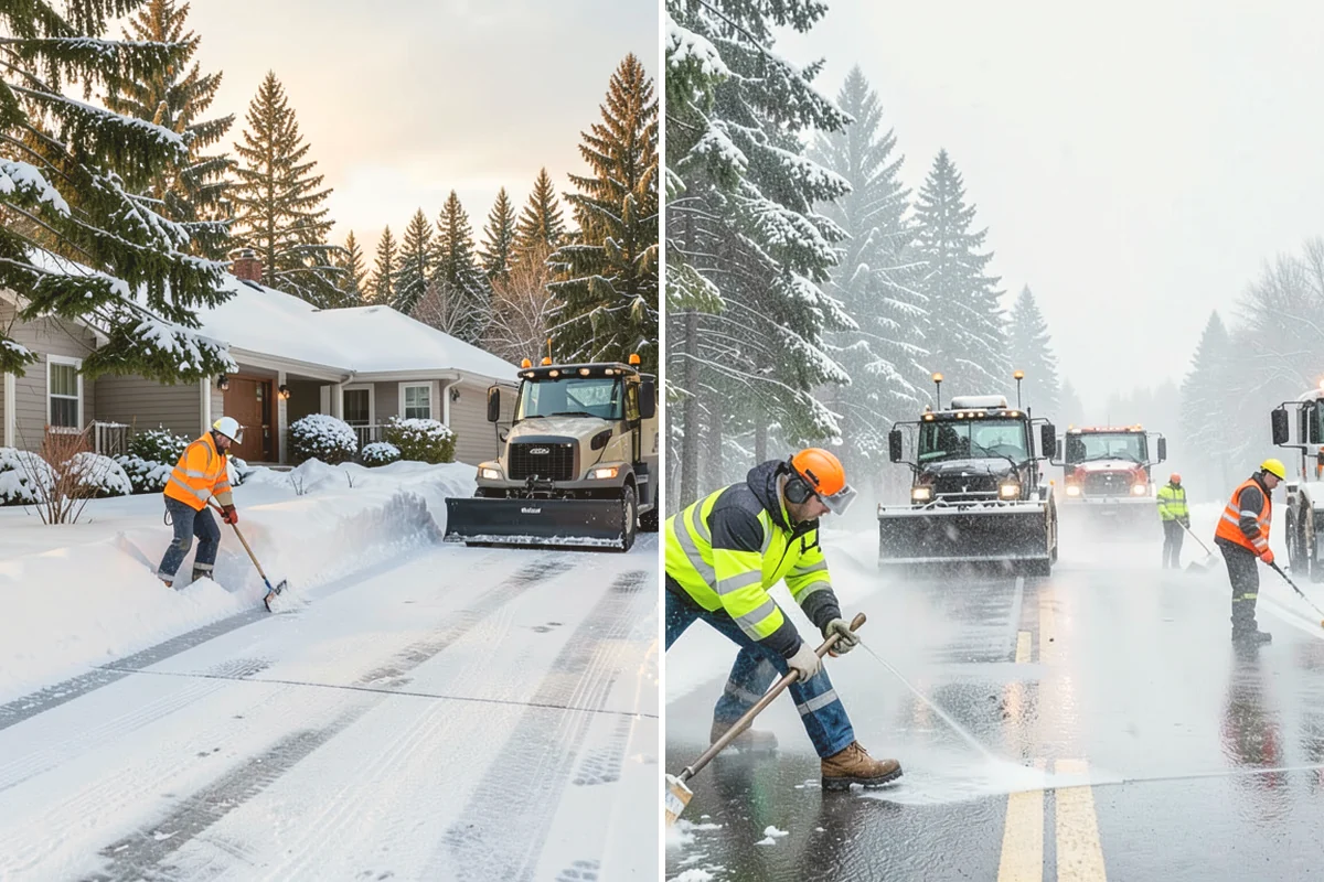 Fitness Center Sidewalk Clearing in Langley, Island County, WA - Clear the entrance and approach before the earliest opening