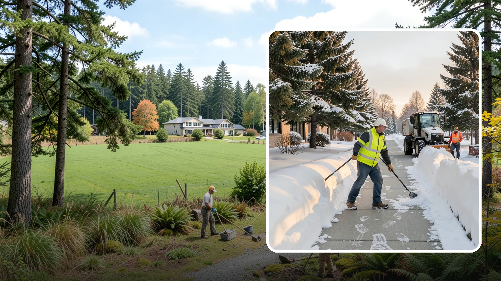 Fitness Center Sidewalk Clearing in Lyman, Skagit County, WA - Early-hours entrance sidewalk clearing for Western Washington fitness centers, keeping the walk safe for members arriving before...