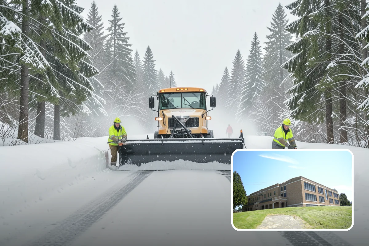 Fitness Center Sidewalk Clearing in Maple Valley, King County, WA - Entrance cleared before the pre-dawn member rush
