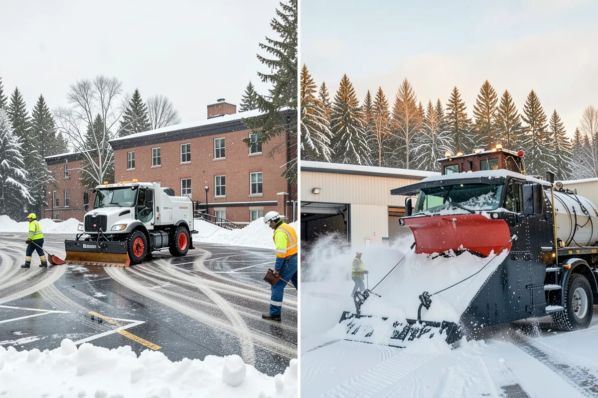 Fitness Center Sidewalk Clearing in Maple Valley, King County, WA - Clear the entrance and approach before the earliest opening