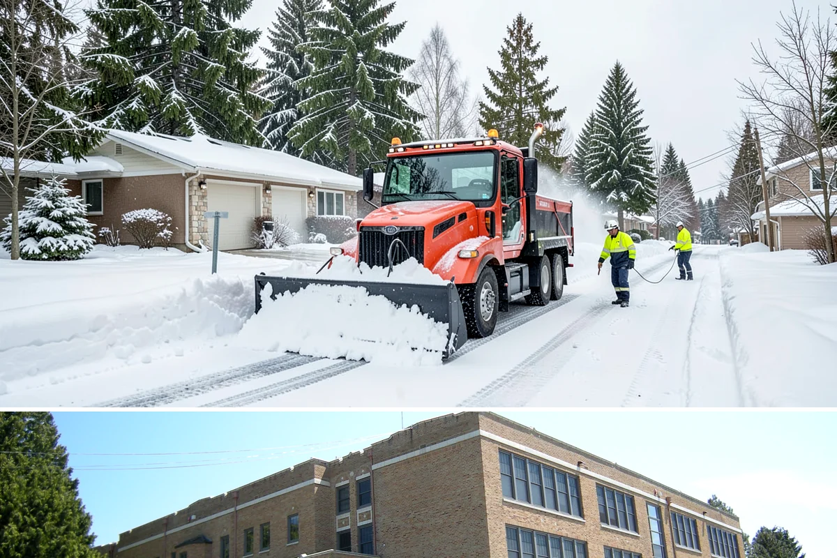 Fitness Center Sidewalk Clearing in Maple Valley, King County, WA - Fitness center demand peaks from December through February, when pre-dawn arrivals meet the coldest, most glazed walks of the day.