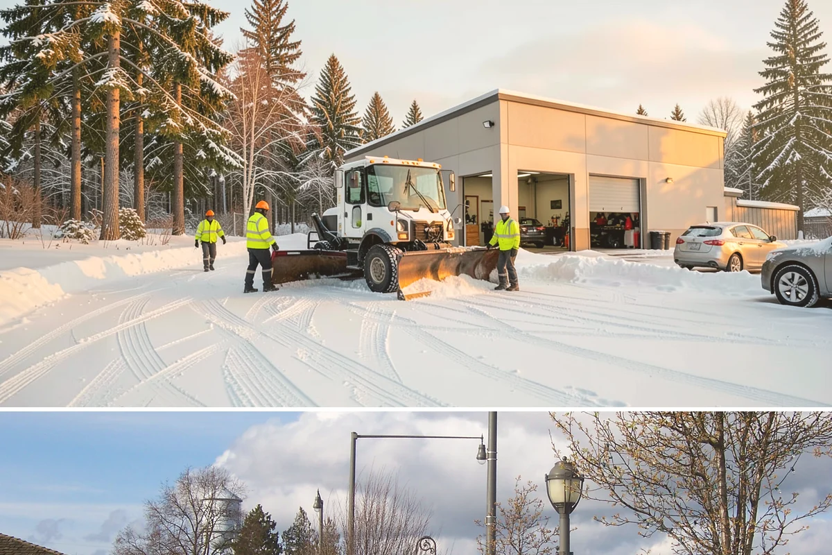 Fitness Center Sidewalk Clearing in Marysville, Snohomish County, WA - Fitness center demand peaks from December through February, when pre-dawn arrivals meet the coldest, most glazed walks of the day.