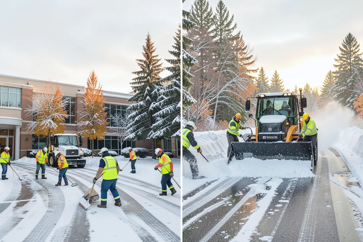 Fitness Center Sidewalk Clearing in Medina, King County, WA - Clear the entrance and approach before the earliest opening
