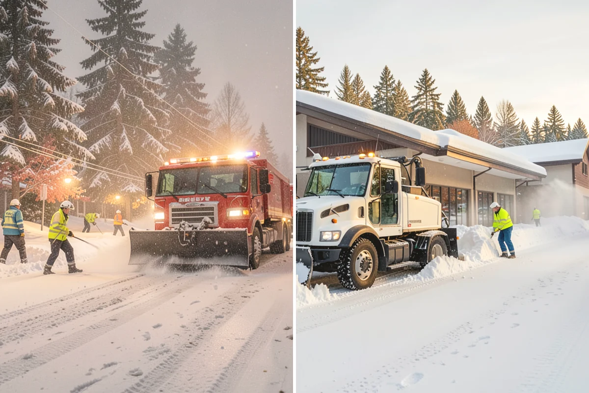Fitness Center Sidewalk Clearing in Mercer Island, King County, WA - Clear the entrance and approach before the earliest opening