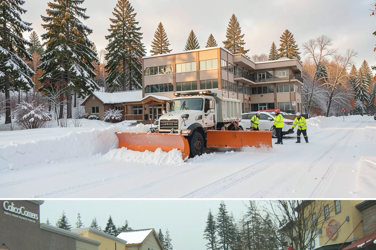 Fitness Center Sidewalk Clearing in Mill Creek, Snohomish County, WA - Fitness center demand peaks from December through February, when pre-dawn arrivals meet the coldest, most glazed walks of the day.