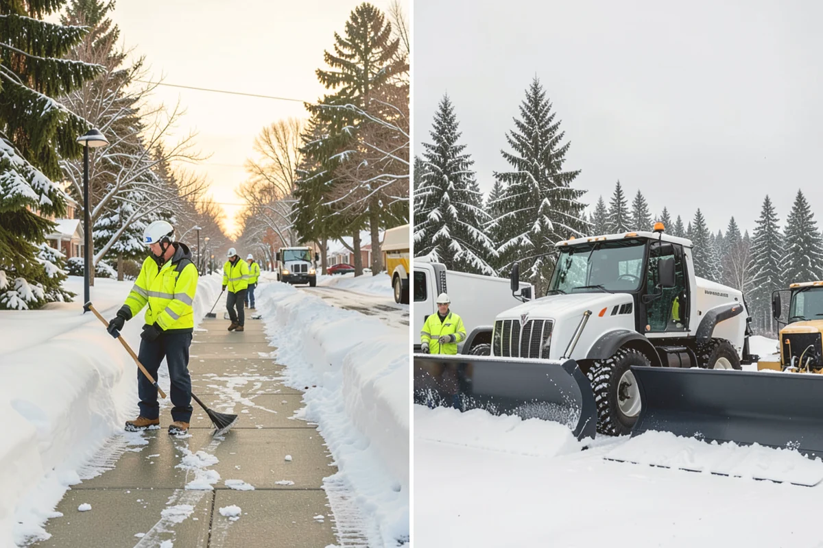 Fitness Center Sidewalk Clearing in Newcastle, King County, WA - Clear the entrance and approach before the earliest opening