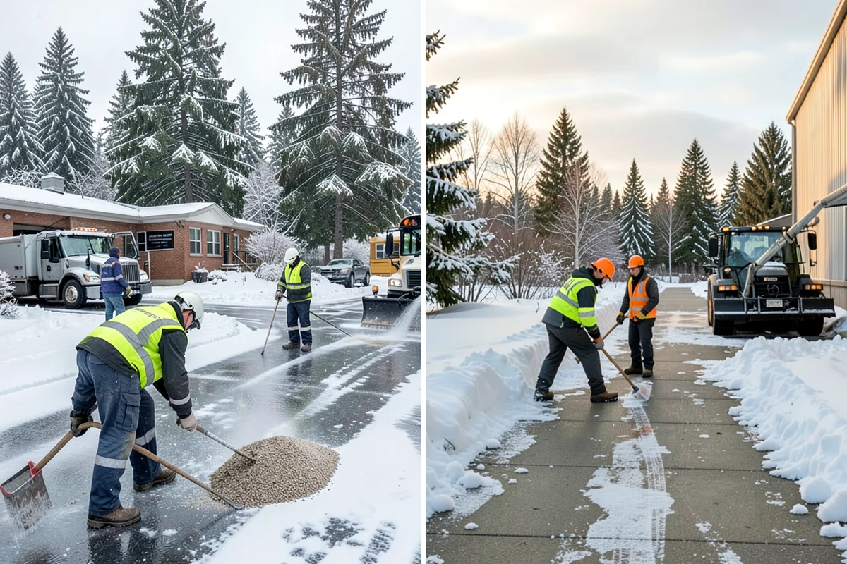 Fitness Center Sidewalk Clearing in Normandy Park, King County, WA - Clear the entrance and approach before the earliest opening