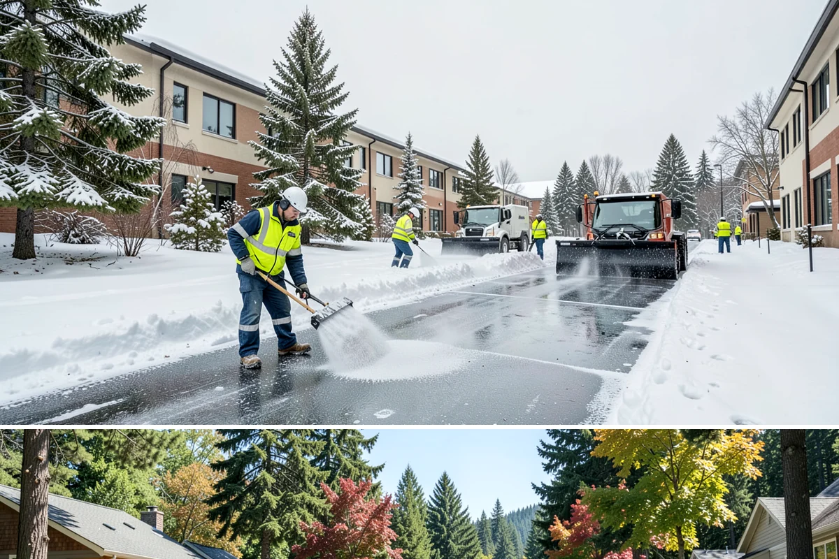Fitness Center Sidewalk Clearing in Orting, Pierce County, WA - Fitness center demand peaks from December through February, when pre-dawn arrivals meet the coldest, most glazed walks of the day.
