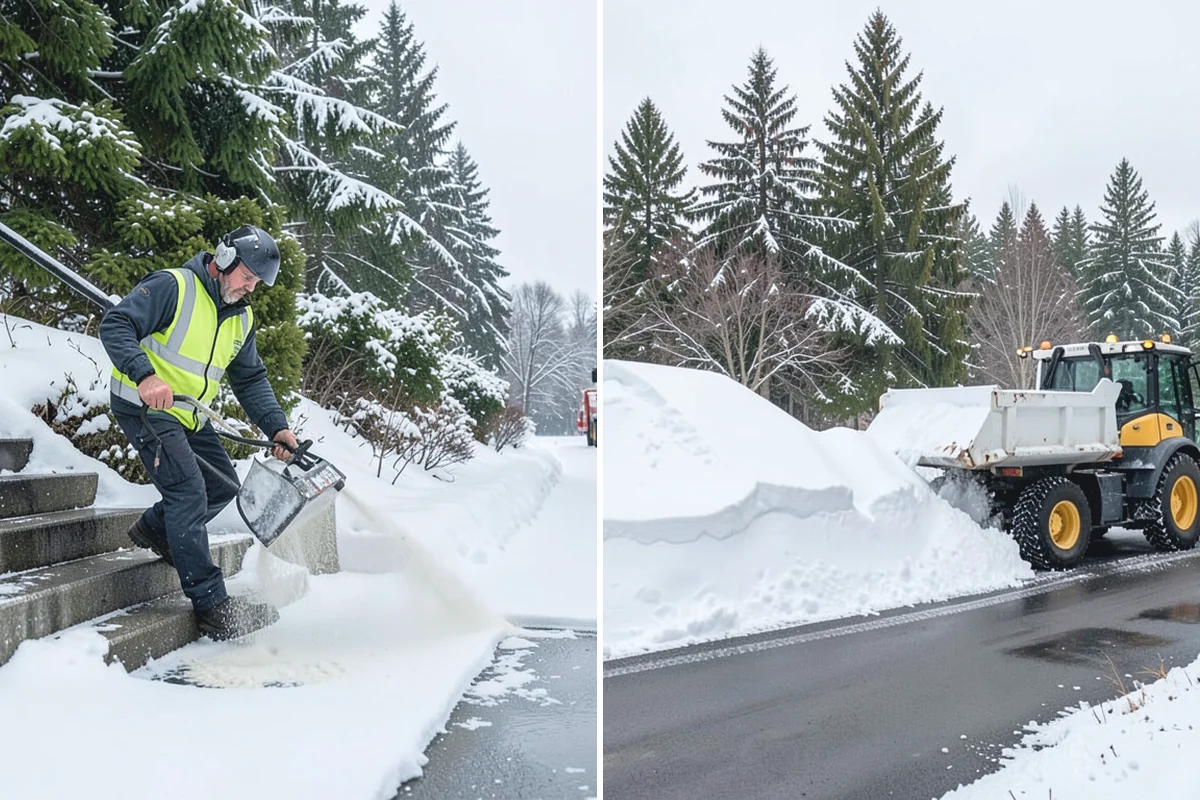 Fitness Center Sidewalk Clearing in Renton, King County, WA - Clear the entrance and approach before the earliest opening