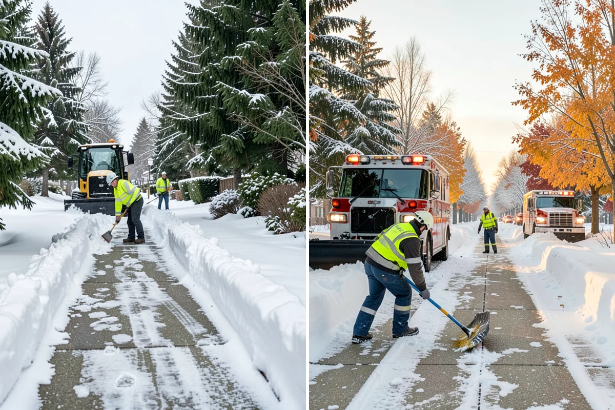 Fitness Center Sidewalk Clearing in SeaTac, King County, WA - Clear the entrance and approach before the earliest opening