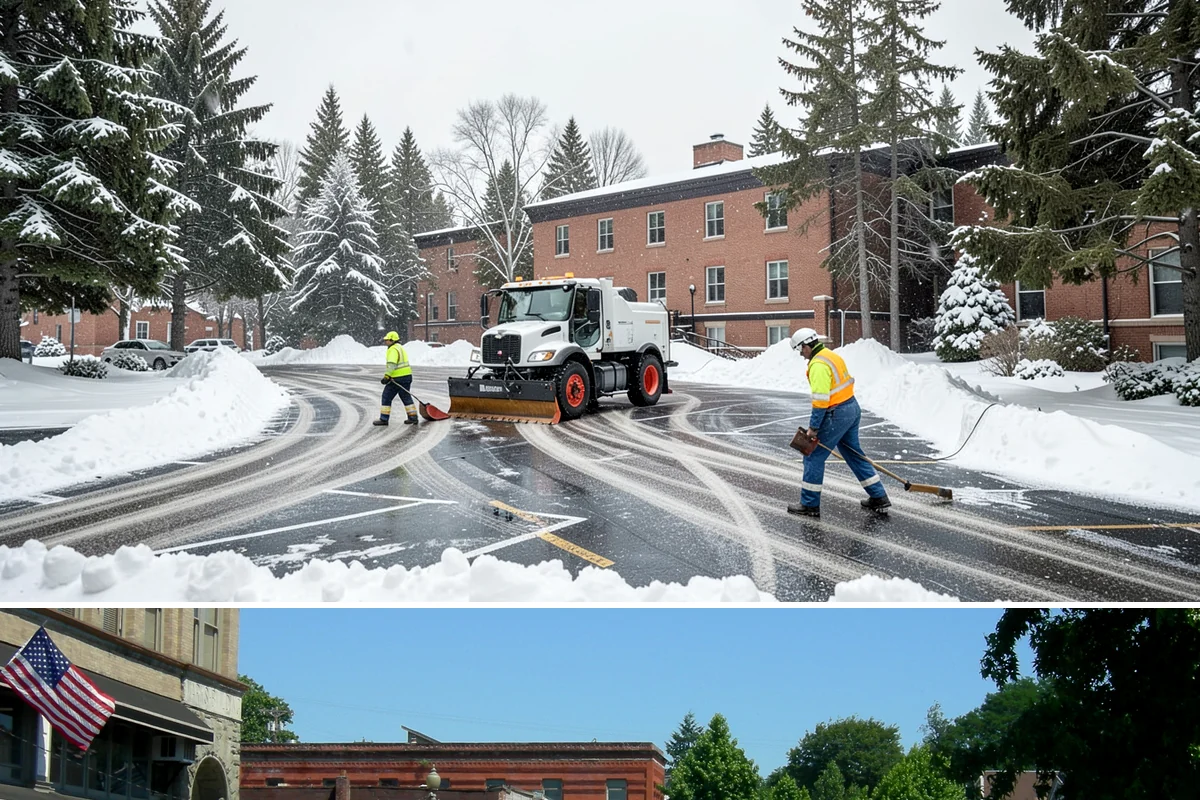 Fitness Center Sidewalk Clearing in Snohomish, Snohomish County, WA - Fitness center demand peaks from December through February, when pre-dawn arrivals meet the coldest, most glazed walks of the day.