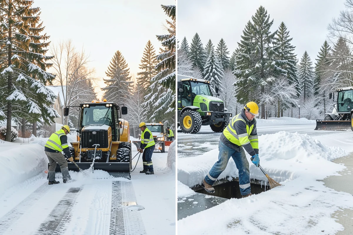 Fitness Center Sidewalk Clearing in South Prairie, Pierce County, WA - Clear the entrance and approach before the earliest opening
