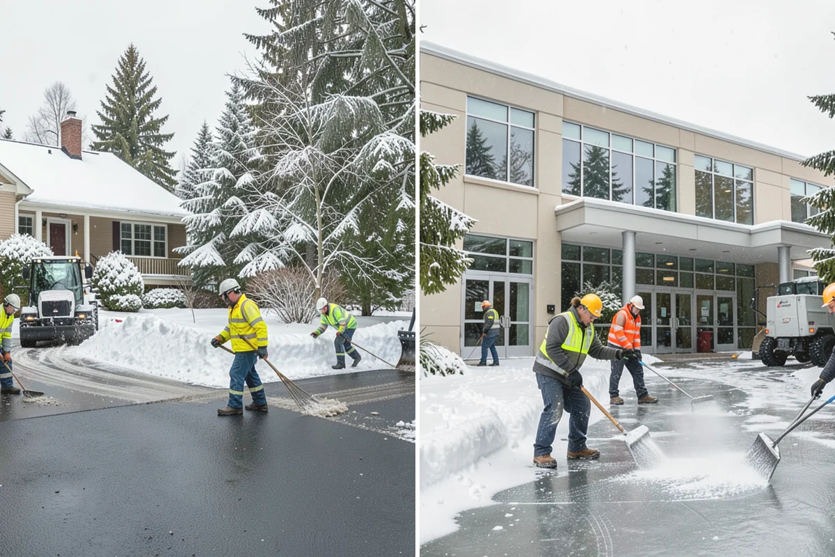 Fitness Center Sidewalk Clearing in Steilacoom, Pierce County, WA - Clear the entrance and approach before the earliest opening