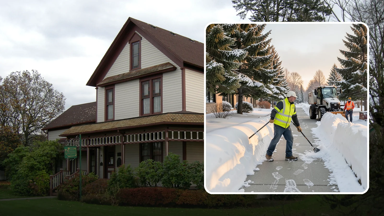 Fitness Center Sidewalk Clearing in Sumner, Pierce County, WA - Early-hours entrance sidewalk clearing for Western Washington fitness centers, keeping the walk safe for members arriving before...