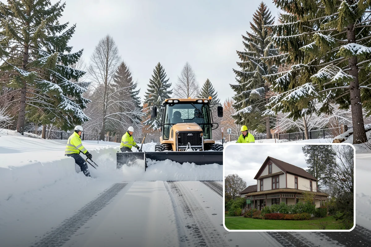 Fitness Center Sidewalk Clearing in Sumner, Pierce County, WA - Entrance cleared before the pre-dawn member rush