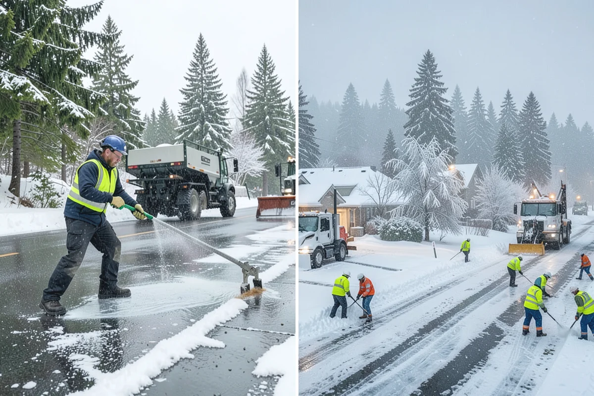 Fitness Center Sidewalk Clearing in Sumner, Pierce County, WA - Clear the entrance and approach before the earliest opening