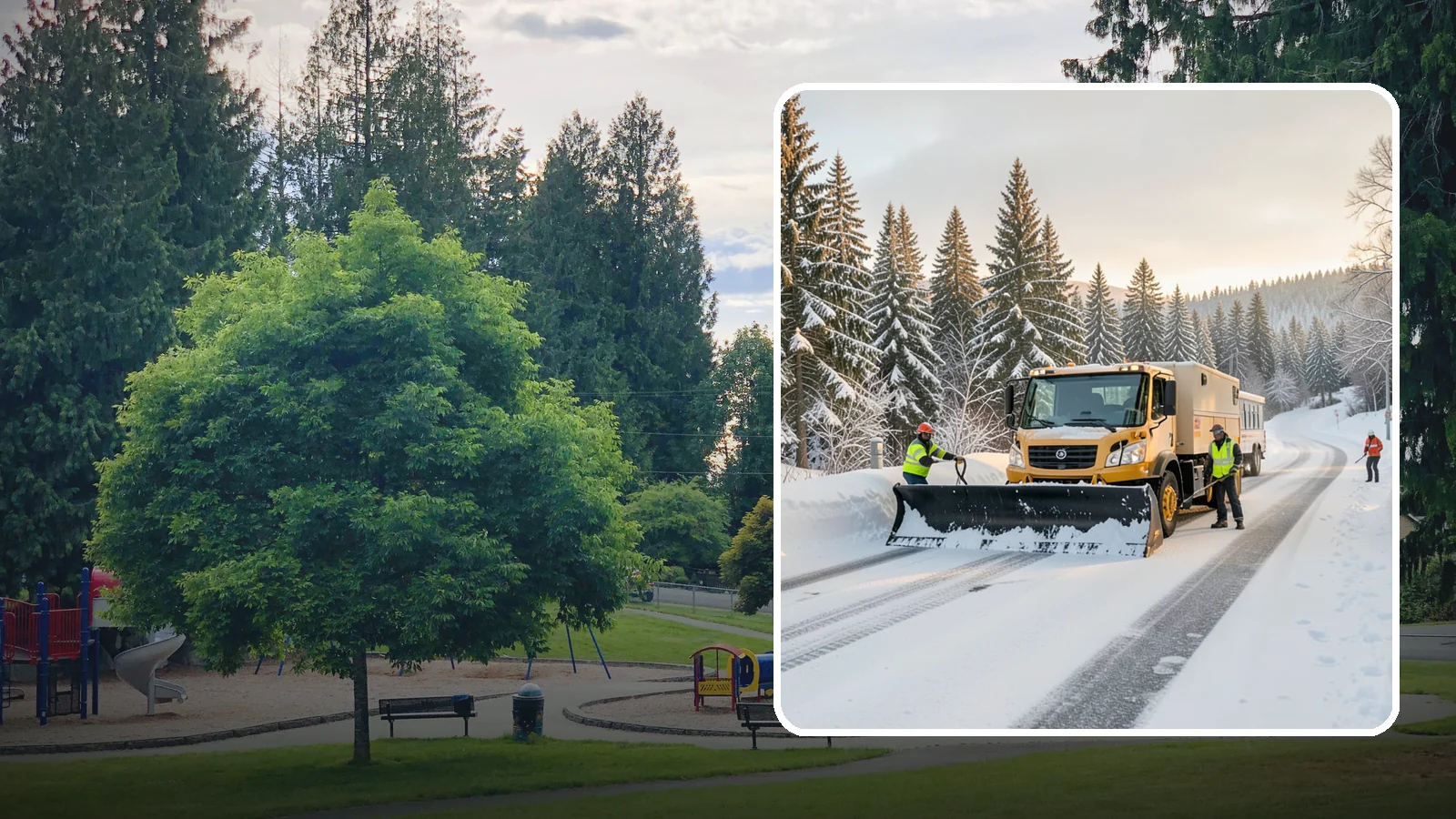 Fitness Center Snow Plowing in Bonney Lake, Pierce County, WA - We plow fitness center lots and entrances for early-morning and late-night hours so members work out safely on any day.