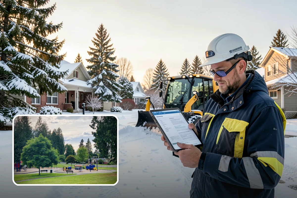 Fitness Center Snow Plowing in Bonney Lake, Pierce County, WA - Member lot cleared for early-morning and late-night hours