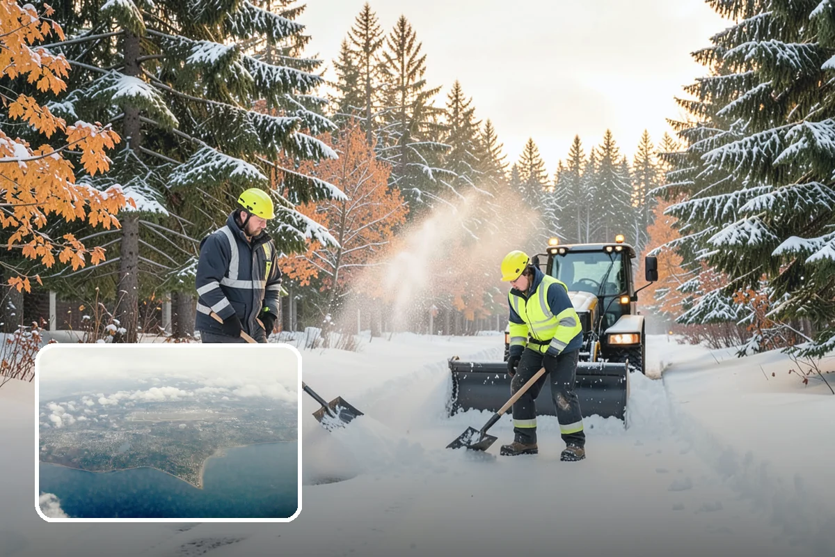 Fitness Center Snow Plowing in Burien, King County, WA - Member lot cleared for early-morning and late-night hours