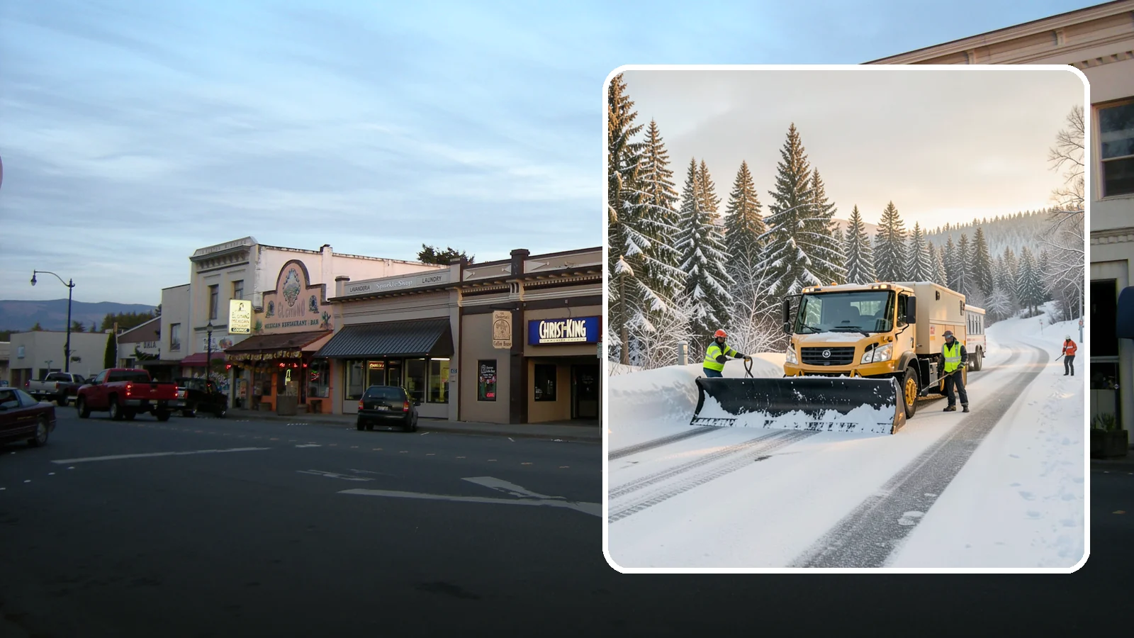Fitness Center Snow Plowing in Burlington, Skagit County, WA - We plow fitness center lots and entrances for early-morning and late-night hours so members work out safely on any day.