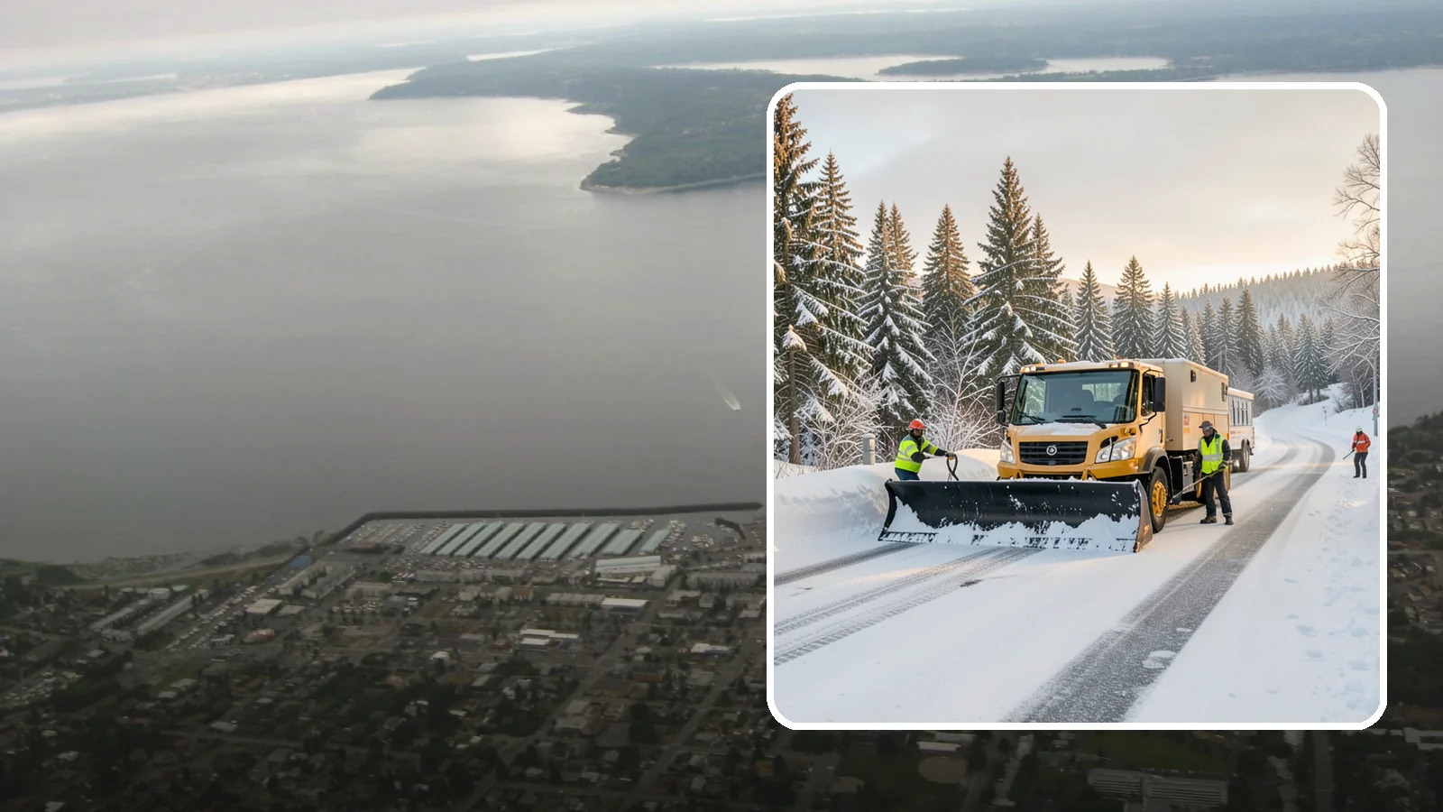 Fitness Center Snow Plowing in Des Moines, King County, WA - We plow fitness center lots and entrances for early-morning and late-night hours so members work out safely on any day.