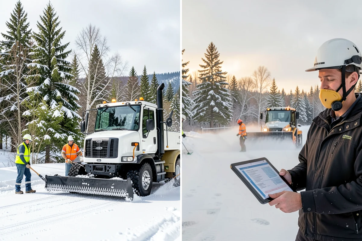 Fitness Center Snow Plowing in DuPont, Pierce County, WA - Confirm early and late operating hours with management