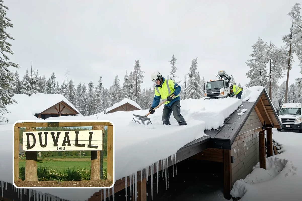 Fitness Center Snow Plowing in Duvall, King County, WA - Member lot cleared for early-morning and late-night hours
