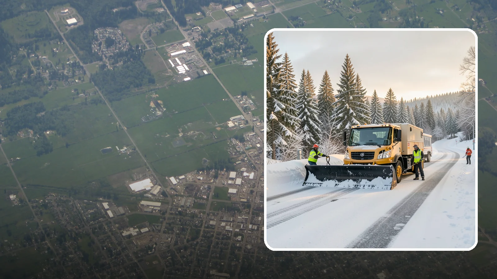 Fitness Center Snow Plowing in Enumclaw, King County, WA - We plow fitness center lots and entrances for early-morning and late-night hours so members work out safely on any day.