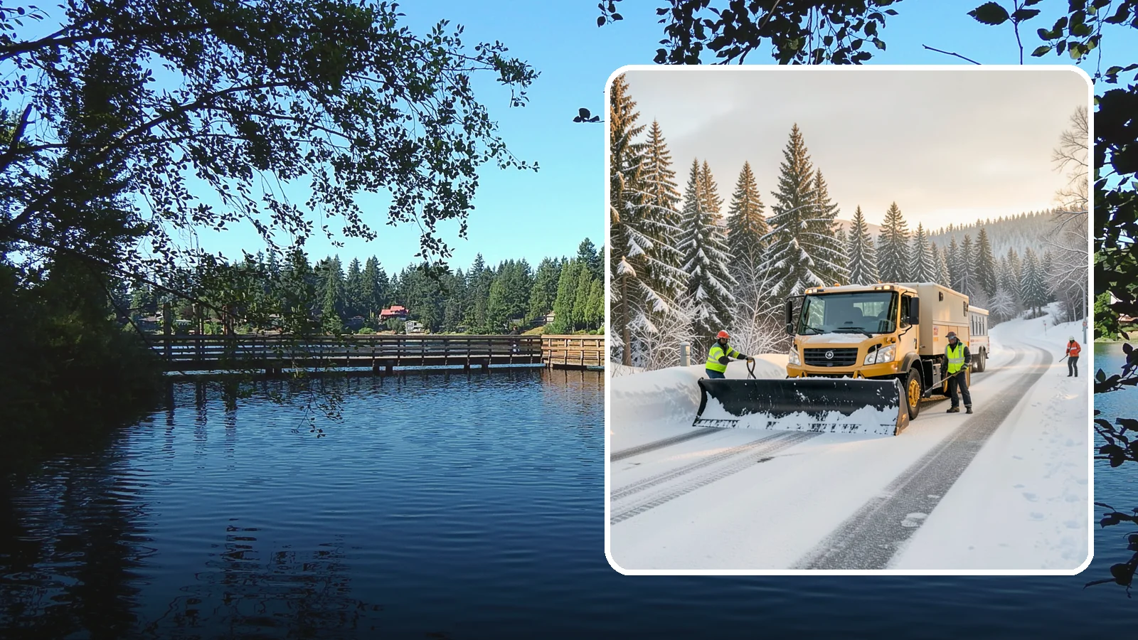 Fitness Center Snow Plowing in Federal Way, King County, WA - We plow fitness center lots and entrances for early-morning and late-night hours so members work out safely on any day.