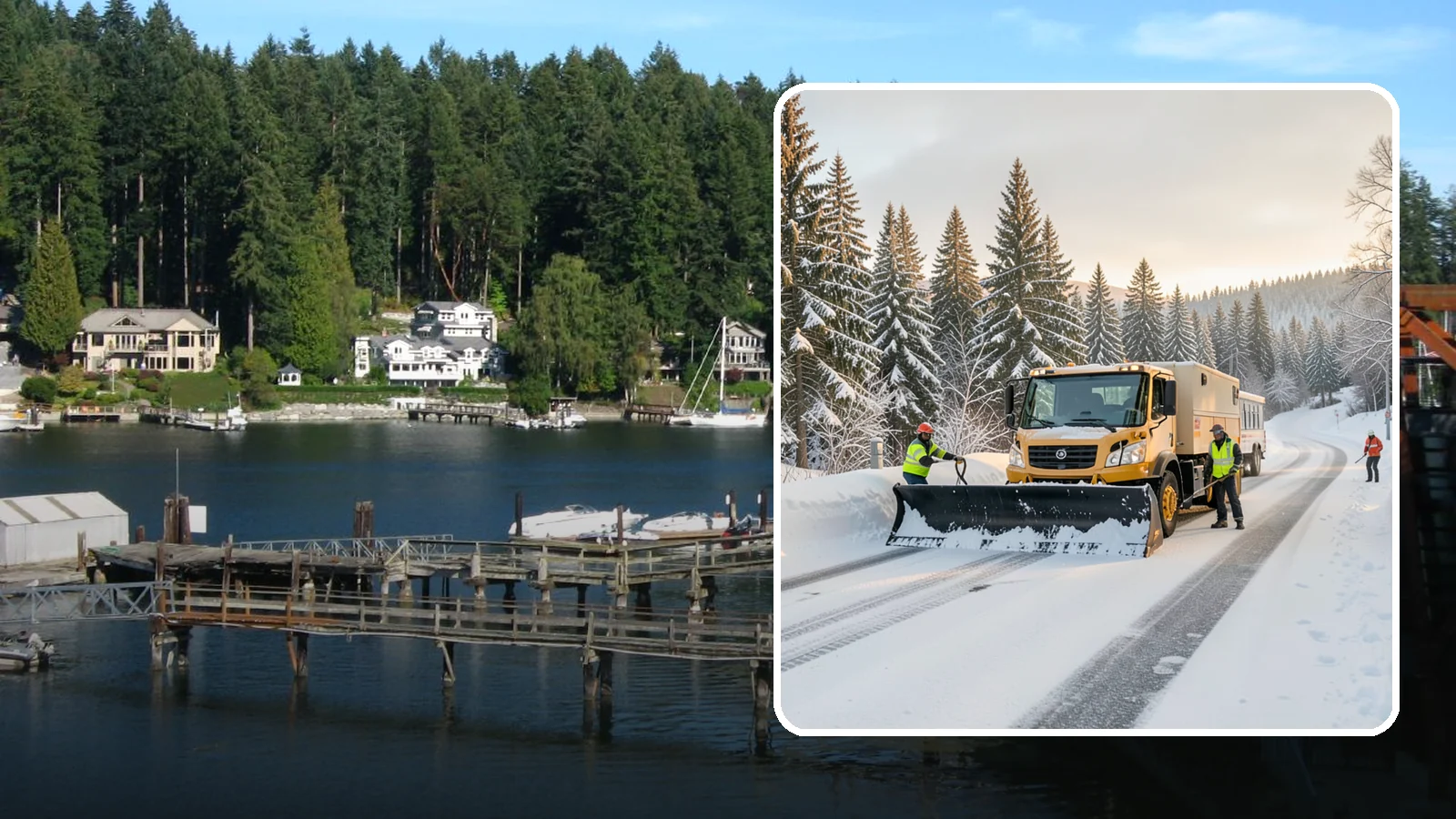 Fitness Center Snow Plowing in Gig Harbor, Pierce County, WA - We plow fitness center lots and entrances for early-morning and late-night hours so members work out safely on any day.