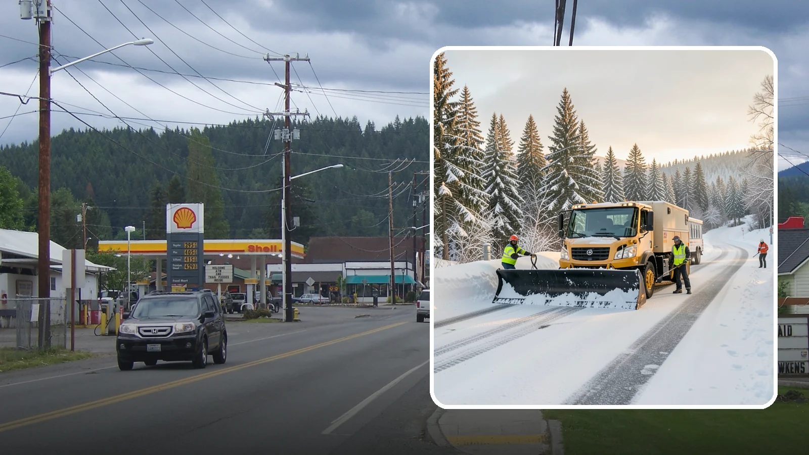 Fitness Center Snow Plowing in Granite Falls, Snohomish County, WA - We plow fitness center lots and entrances for early-morning and late-night hours so members work out safely on any day.