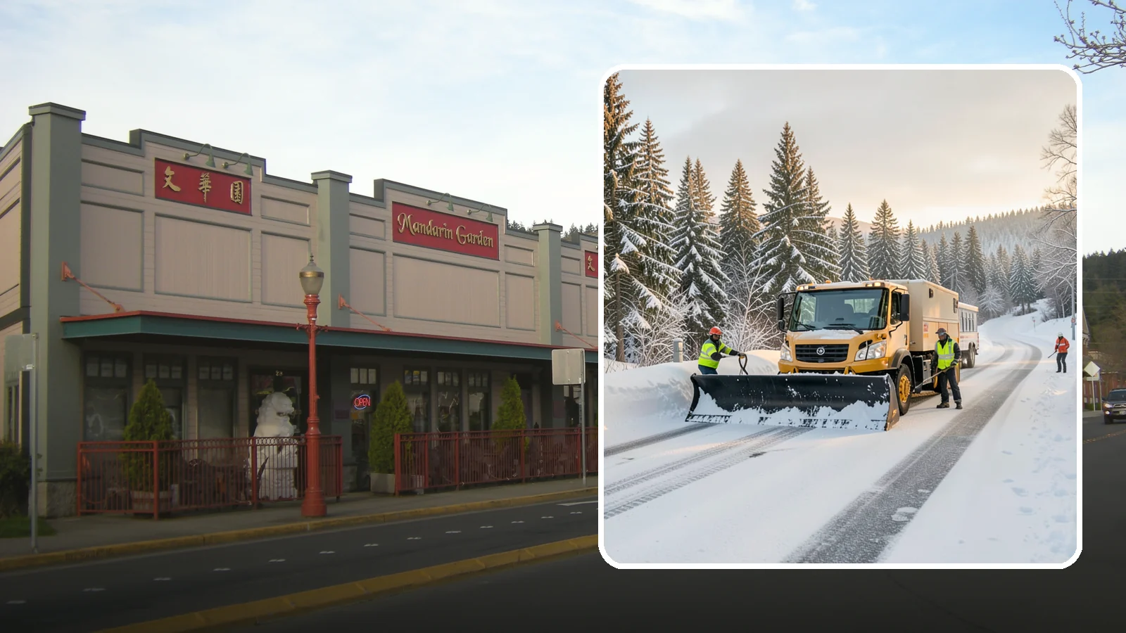 Fitness Center Snow Plowing in Issaquah, King County, WA - We plow fitness center lots and entrances for early-morning and late-night hours so members work out safely on any day.