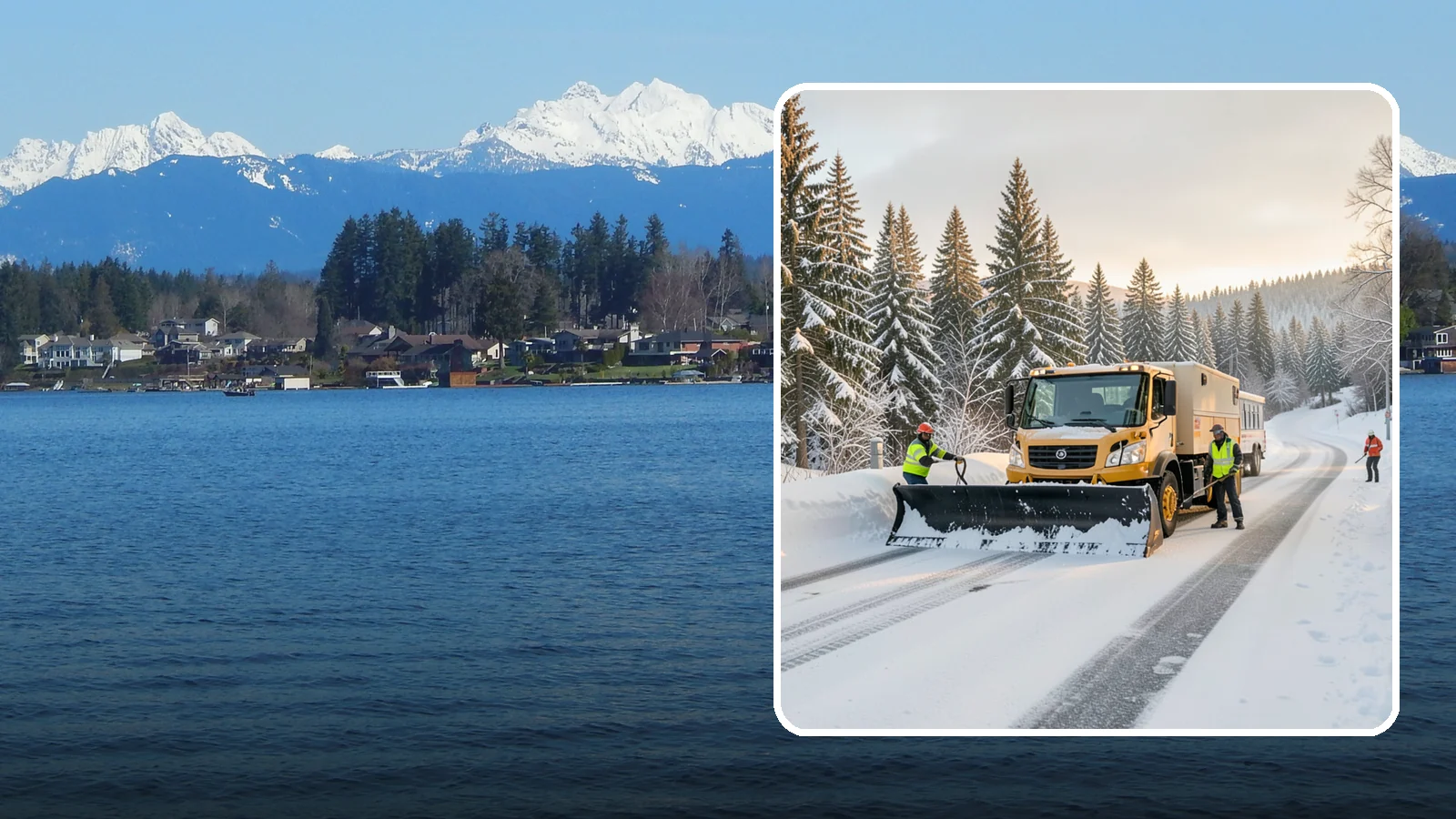 Fitness Center Snow Plowing in Lake Stevens, Snohomish County, WA - We plow fitness center lots and entrances for early-morning and late-night hours so members work out safely on any day.
