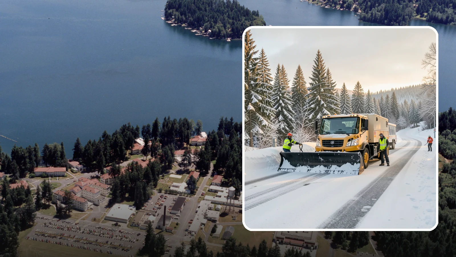 Fitness Center Snow Plowing in Lakewood, Pierce County, WA - We plow fitness center lots and entrances for early-morning and late-night hours so members work out safely on any day.