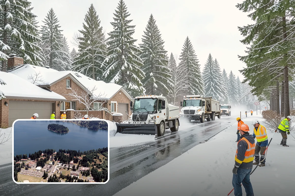 Fitness Center Snow Plowing in Lakewood, Pierce County, WA - Member lot cleared for early-morning and late-night hours