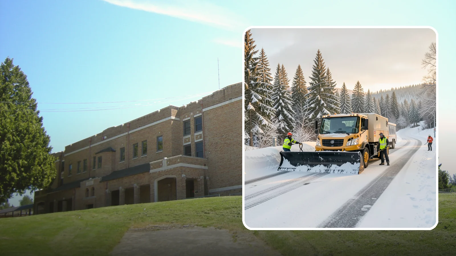 Fitness Center Snow Plowing in Maple Valley, King County, WA - We plow fitness center lots and entrances for early-morning and late-night hours so members work out safely on any day.
