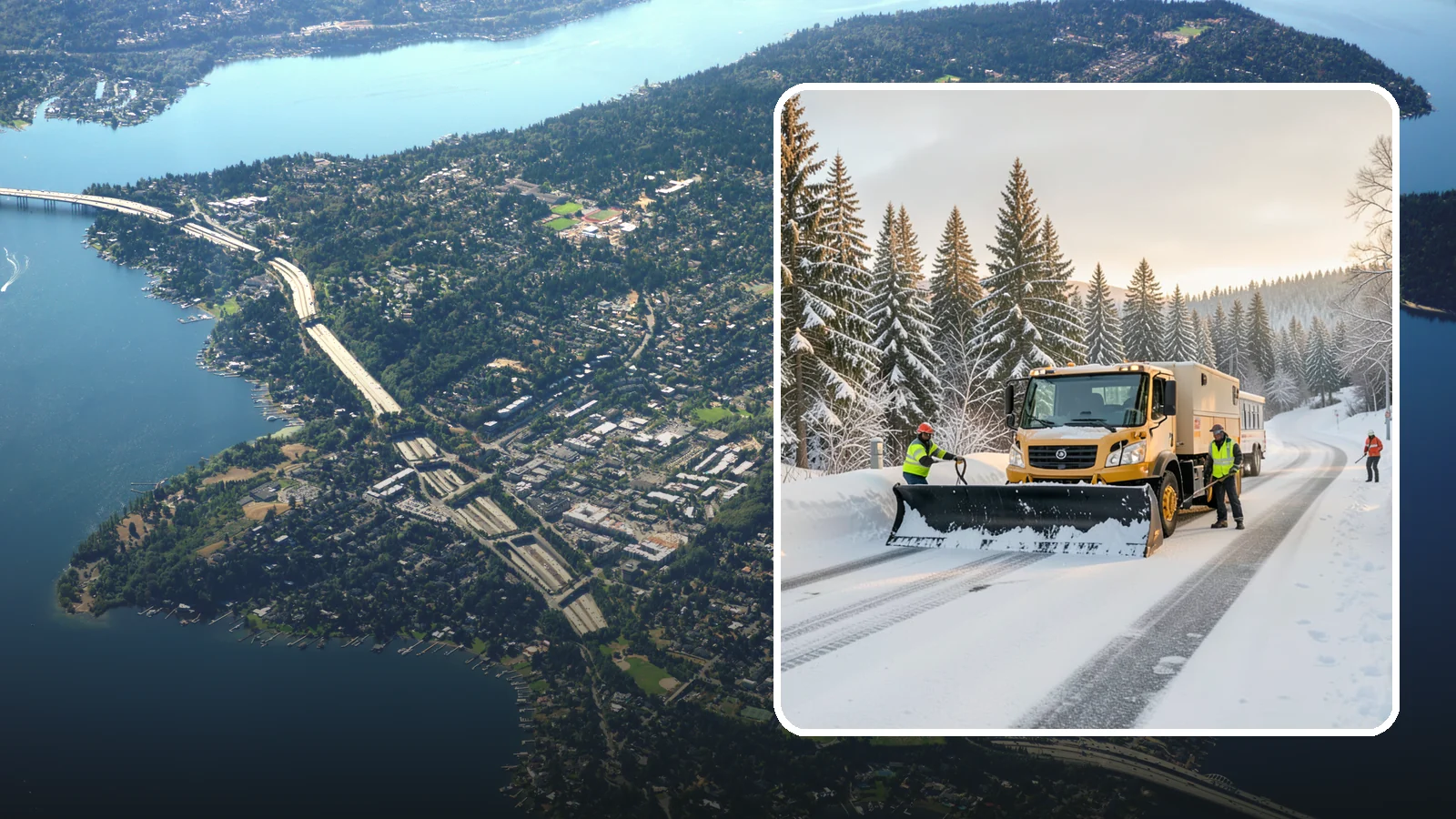 Fitness Center Snow Plowing in Mercer Island, King County, WA - We plow fitness center lots and entrances for early-morning and late-night hours so members work out safely on any day.