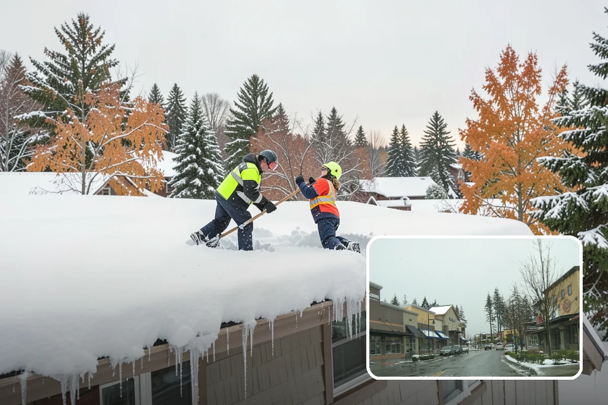 Fitness Center Snow Plowing in Mill Creek, Snohomish County, WA - Member lot cleared for early-morning and late-night hours