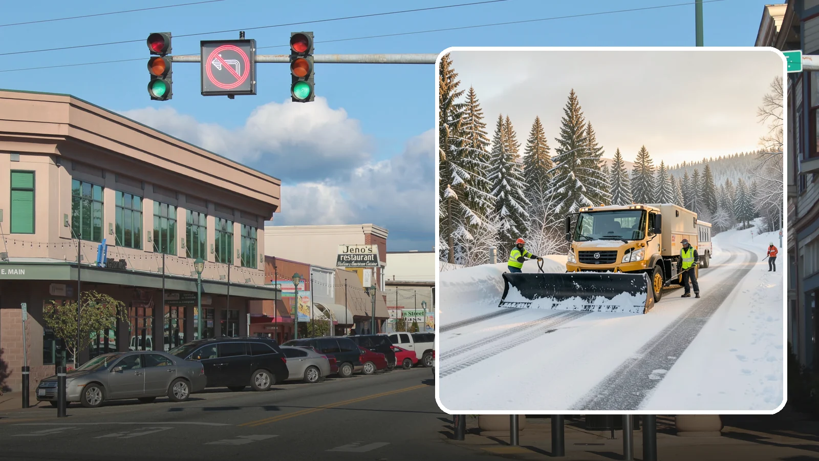 Fitness Center Snow Plowing in Monroe, Snohomish County, WA - We plow fitness center lots and entrances for early-morning and late-night hours so members work out safely on any day.
