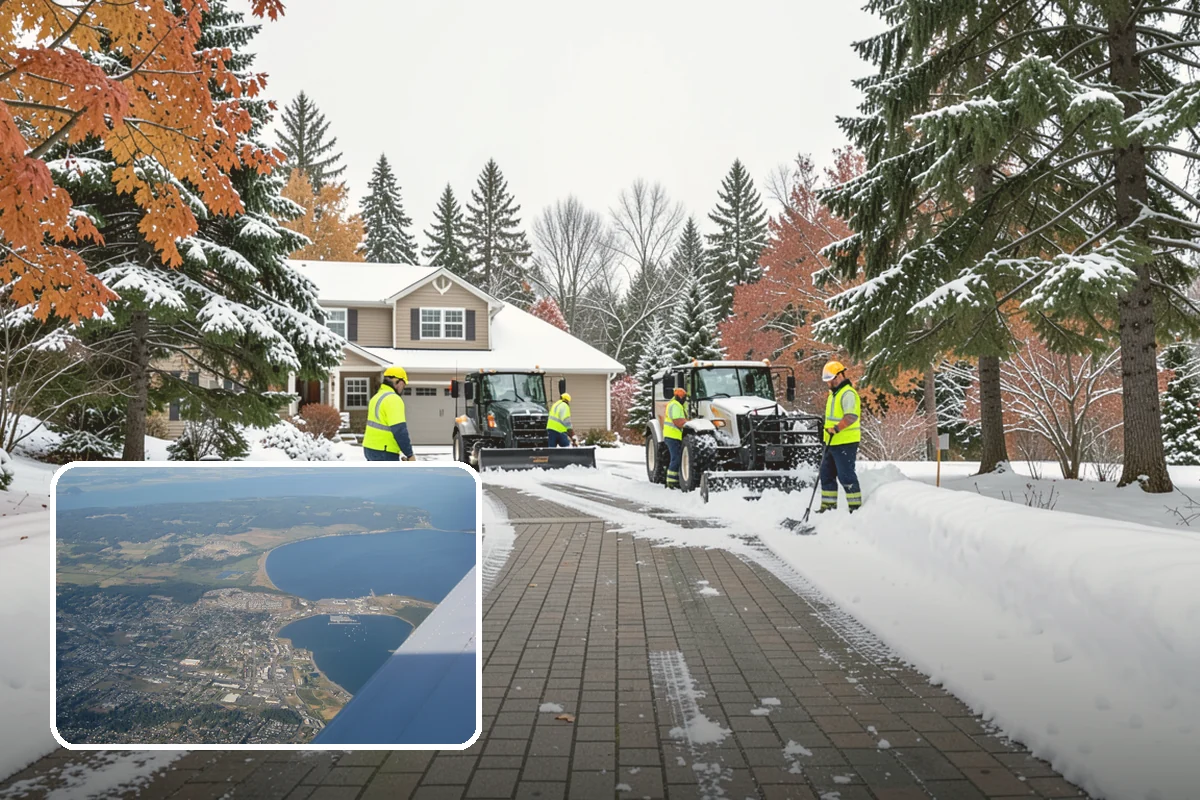 Fitness Center Snow Plowing in Oak Harbor, Island County, WA - Member lot cleared for early-morning and late-night hours