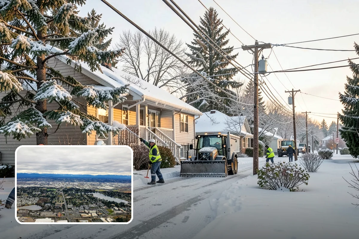 Fitness Center Snow Plowing in SeaTac, King County, WA - Member lot cleared for early-morning and late-night hours