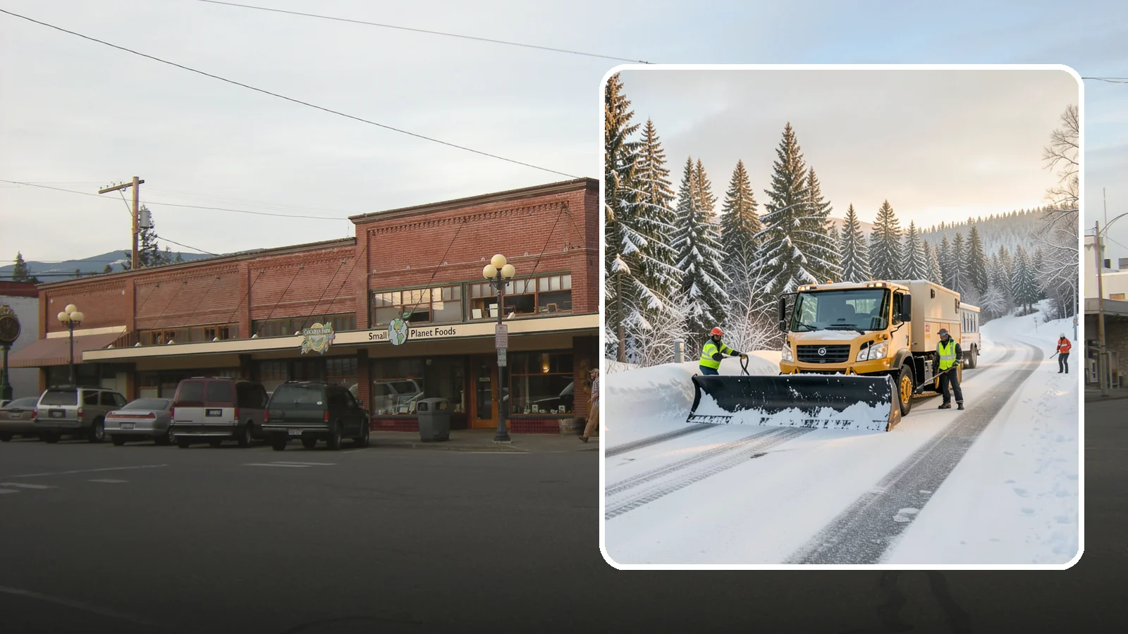 Fitness Center Snow Plowing in Sedro-Woolley, Skagit County, WA - We plow fitness center lots and entrances for early-morning and late-night hours so members work out safely on any day.