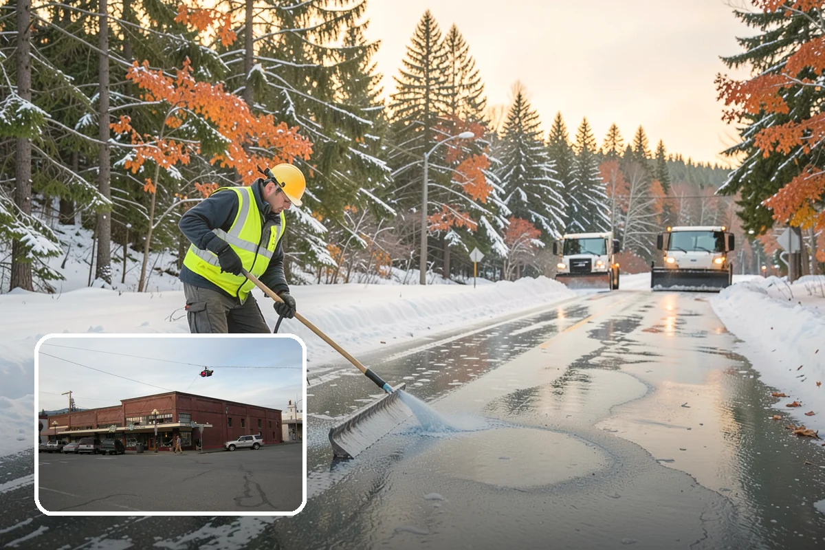 Fitness Center Snow Plowing in Sedro-Woolley, Skagit County, WA - Member lot cleared for early-morning and late-night hours